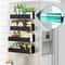 Compact Magnetic Spice Rack Set Pack Fridge Organizer Shelf For Kitchen Storage 2