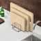 Stainless Steel Pot Lid Organizer & Cutting Board Storage Rack Space Saving Kitchen Countertop Organizer