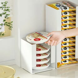 multi functional instant noodle storage box and space saving kitchen organizer for ramen cups