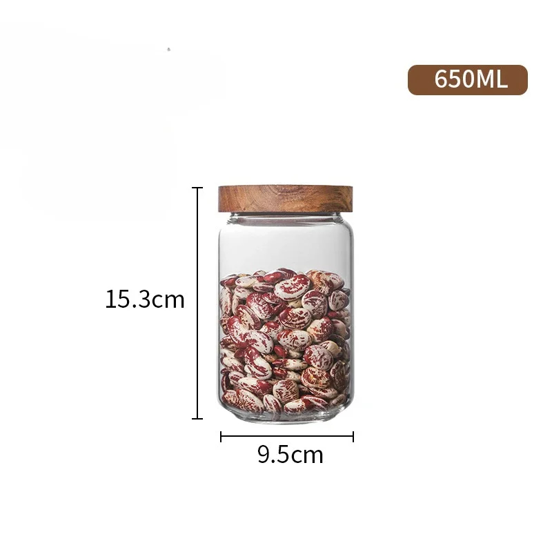Aura Organics Airtight Glass Canister With Eco Friendly Bamboo Lid For Aesthetic Kitchen Storage An 6