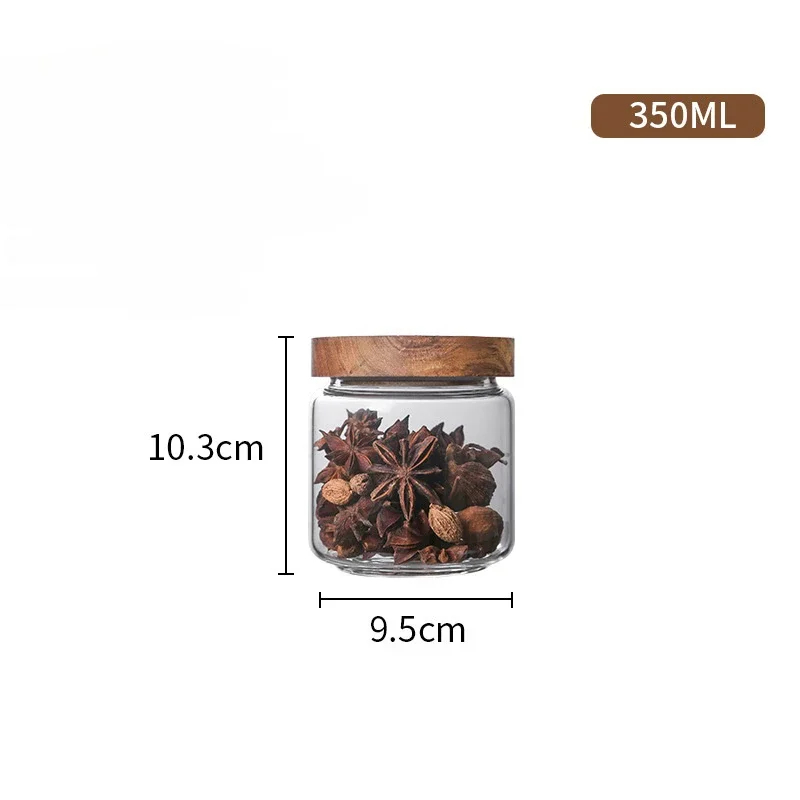 Aura Organics Airtight Glass Canister With Eco Friendly Bamboo Lid For Aesthetic Kitchen Storage An 5