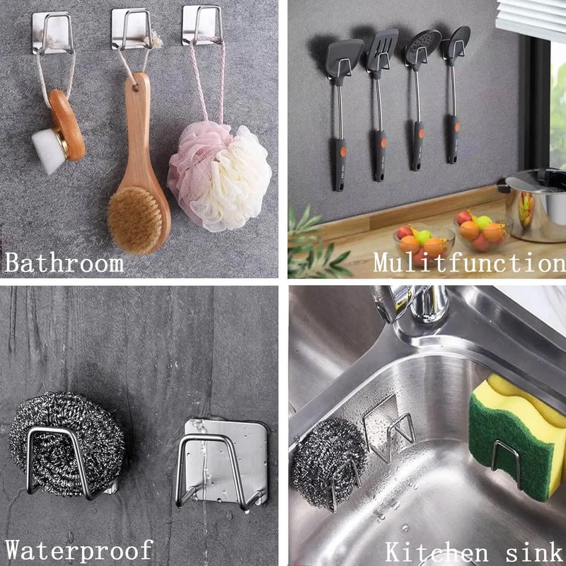 Stainless Steel Under Cabinet Cutting Board Holder Wall Mounted Pot Lid Rack 4