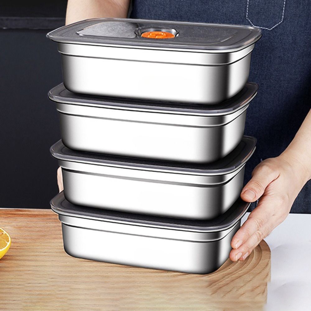 Premium Stainless Steel Bento Box Leakproof Large Capacity Lunch Box For Camping School And Meal Pr 0