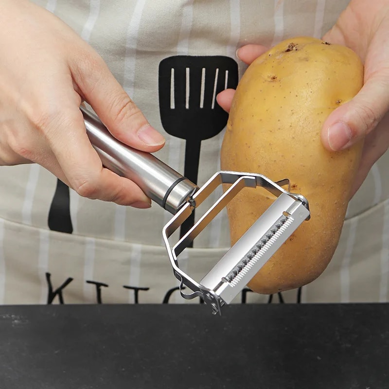 Elite Dual Stainless Steel Julienne Peeler and Vegetable Slicer