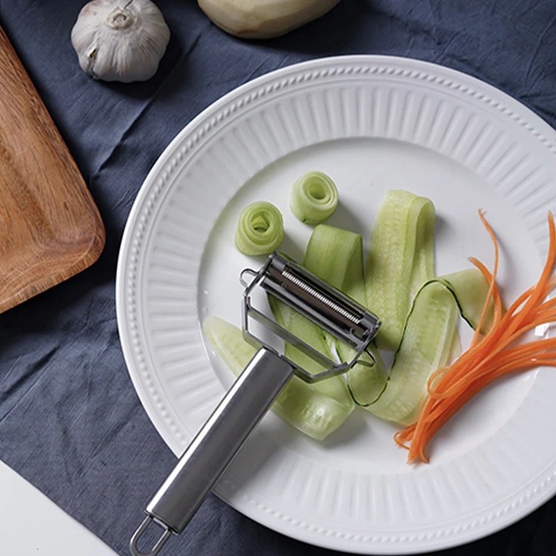 Elite Dual Stainless Steel Julienne Peeler and Vegetable Slicer