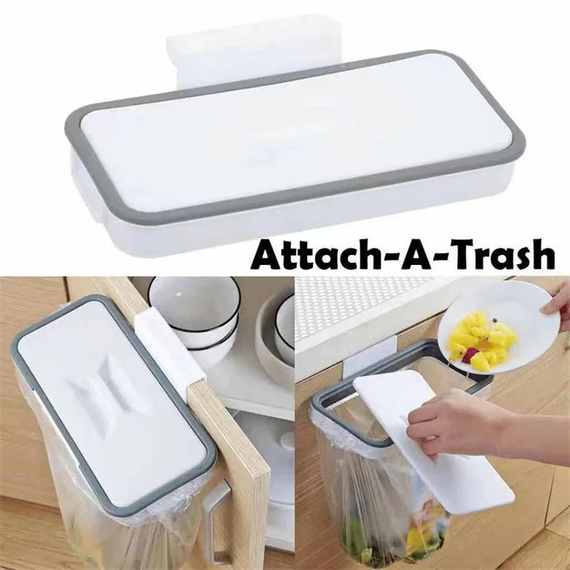 Cabinet Hanging Trash Bag Holder Kitchen Garbage Bag Rack