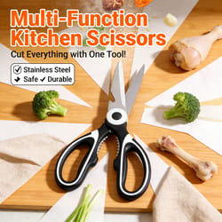 all-in-one heavy duty kitchen scissors & ergonomic shears for home & office
