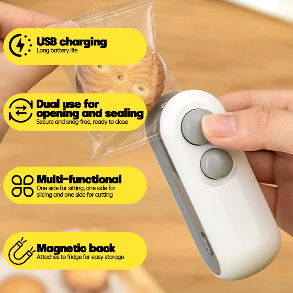 Mini Bag Sealer And Cutter Handheld Heat Sealer For Snack And Plastic Bags 2