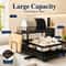 Large Capacity Tier Dish Drying Rack with Rotating Drain Spout & Utensil Cutting Board Holder Countertop Kitchen Org