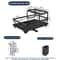 Large Capacity Tier Dish Drying Rack with Rotating Drain Spout & Utensil Cutting Board Holder Countertop Kitchen Org