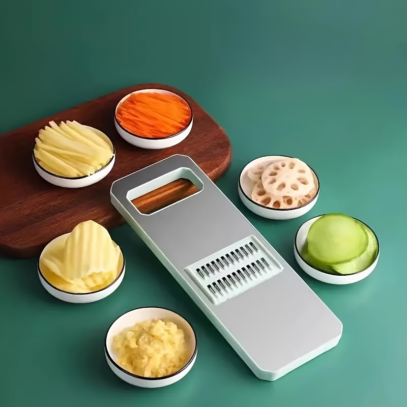 Premium Piece Kitchen Slicer and Grater Set with Interchangeable Blades Manual Vegetable Prep Tool