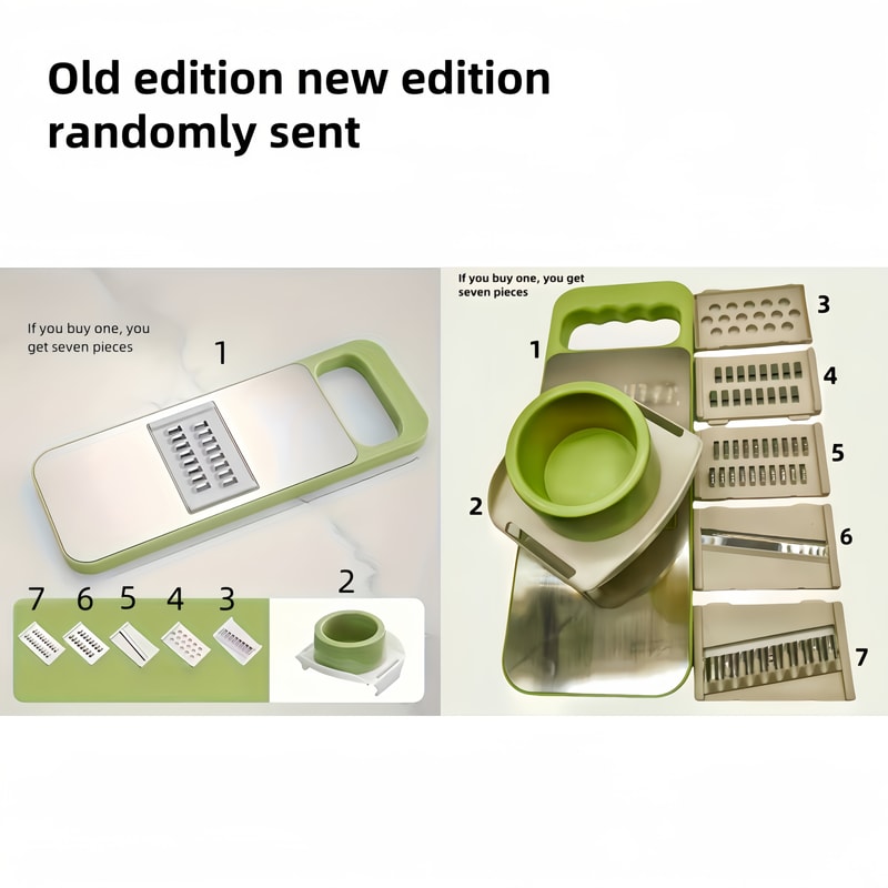 Premium Piece Kitchen Slicer and Grater Set with Interchangeable Blades Manual Vegetable Prep Tool