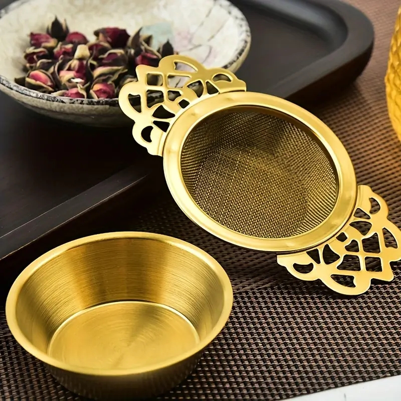 Premium Double Handle Stainless Steel Tea Infuser Fine Mesh Loose Leaf Tea Strainer For Perfect Bre 1
