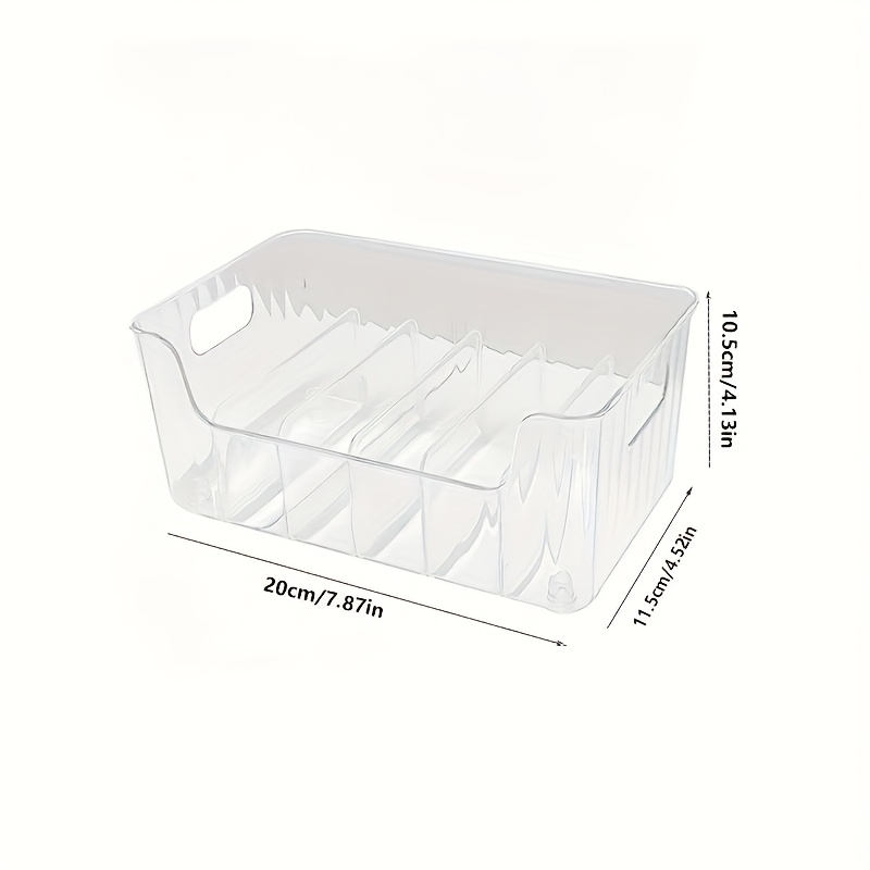 Premium Clear Kitchen Organizer Box With Adjustable Divider Versatile Spice Snack Storage 4