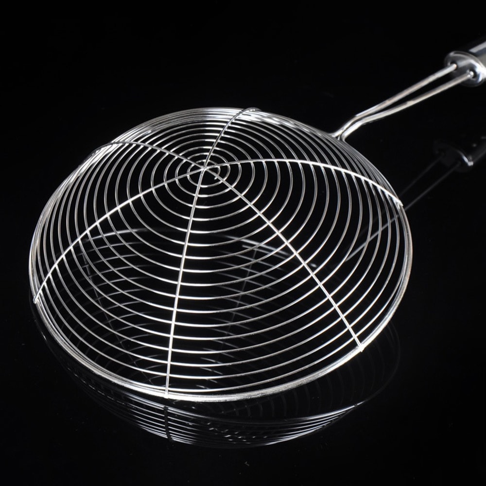Stainless Steel Frying Strainer with Long Handle Deep Fry Basket & Kitchen Sieve Tool