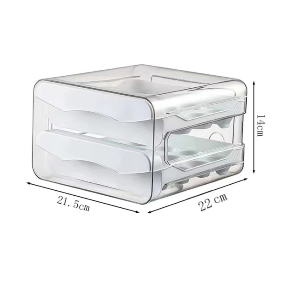 Premium Refrigerator Egg Organizer Large Capacity Egg Storage Box Drawer Rack for Fridge & Kitchen