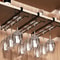 Premium No Drill Under Cabinet Wine Glass Rack Space Saving Stemware Holder Inverted Drain Organiz 0