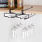 Premium No Drill Under Cabinet Wine Glass Rack Space Saving Stemware Holder Inverted Drain Organiz 1