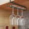 Premium No Drill Under Cabinet Wine Glass Rack Space Saving Stemware Holder Inverted Drain Organiz 2