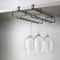Premium No Drill Under Cabinet Wine Glass Rack Space Saving Stemware Holder Inverted Drain Organiz 3