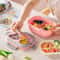 Eco Friendly Wheat Straw Portable Bento Box With Compartments Handle Leakproof Reusable Lunch Cont 2
