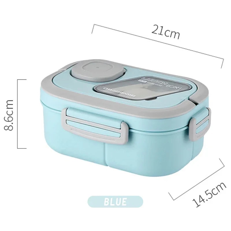 Eco Friendly Wheat Straw Portable Bento Box With Compartments Handle Leakproof Reusable Lunch Cont 6