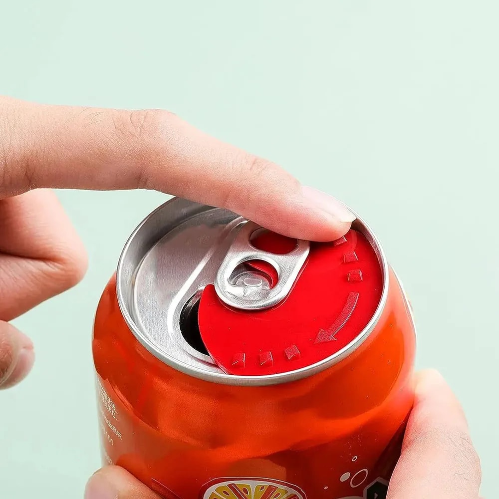 Premium Reusable Beverage Can Caps Set of Resealable Soda Can Protectors with Spill Proof Seal