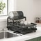 Premium Tier Kitchen Dish Rack with Drainboard Space Saving Countertop Dish Drying Rack & Cutlery Holder