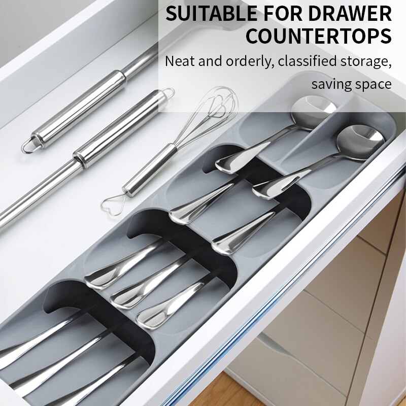 Premium Kitchen Drawer Organizer Cutlery Knife Holder Insert Tray For Forks Spoons Knives And Tabl 3