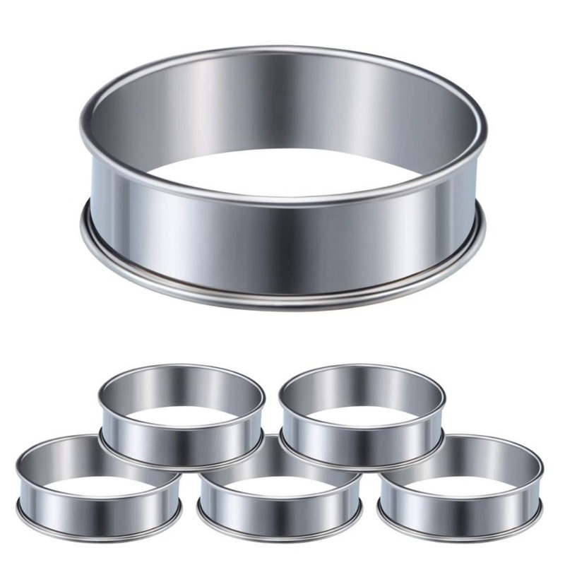 Premium Stainless Steel Baking Rings Egg Cooking Molds 0