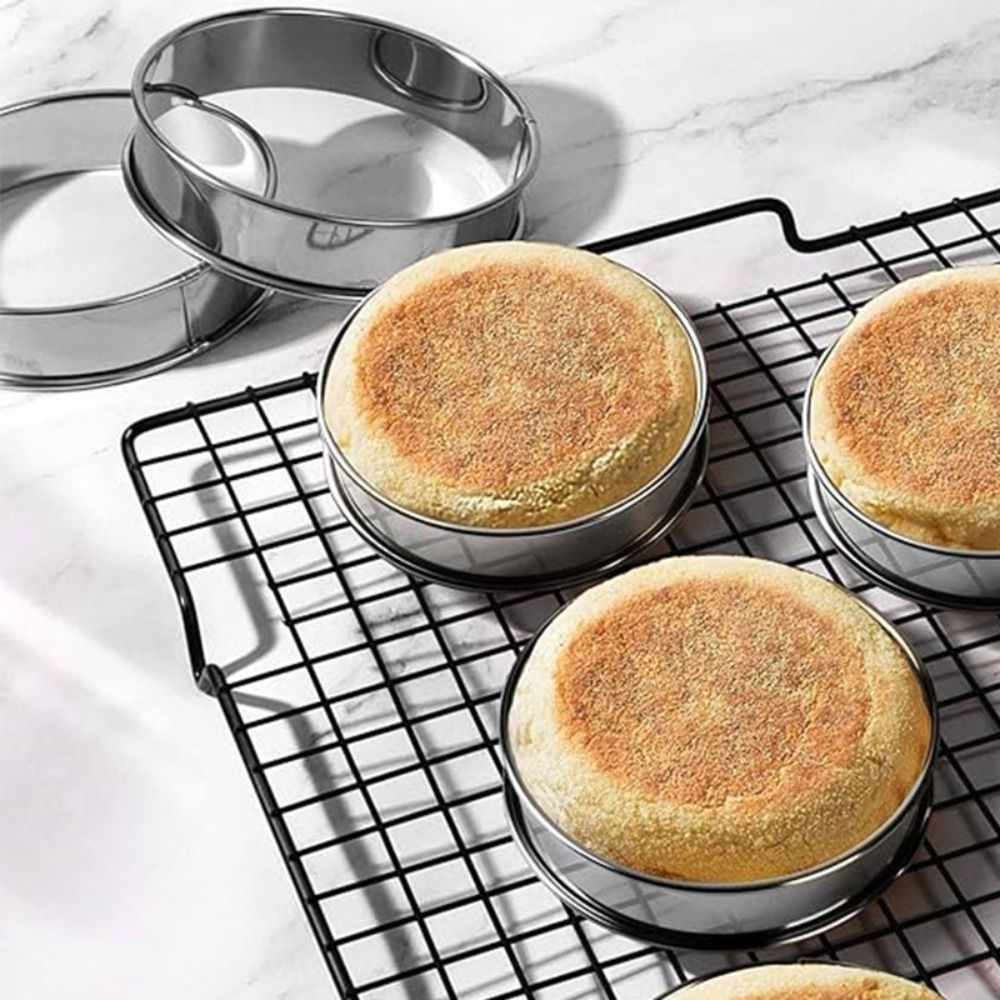 Premium Stainless Steel Baking Rings Egg Cooking Molds 3