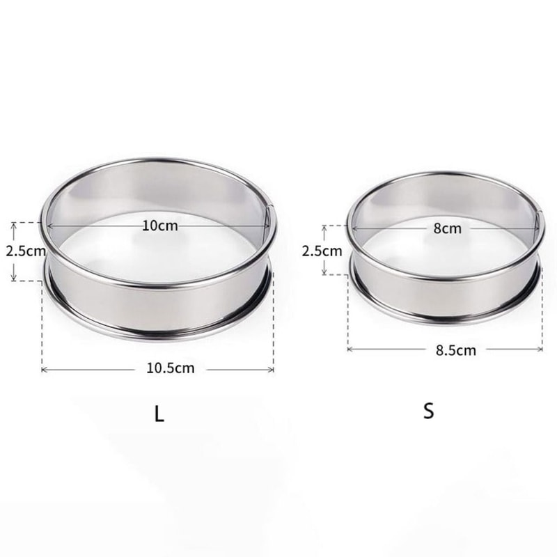 Premium Stainless Steel Baking Rings Egg Cooking Molds 5