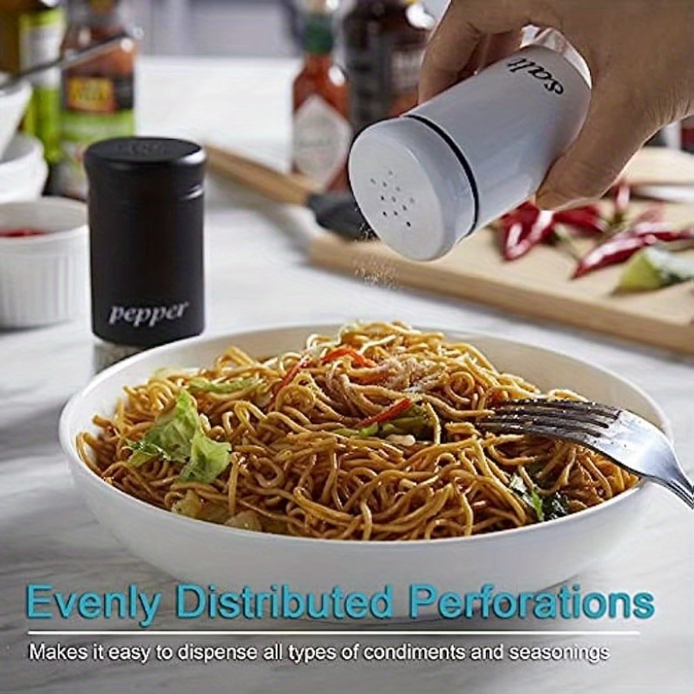 Farmhouse Salt Pepper Shaker Set Modern Kitchen Spice Shaker Set Condiment Storage Containers 2