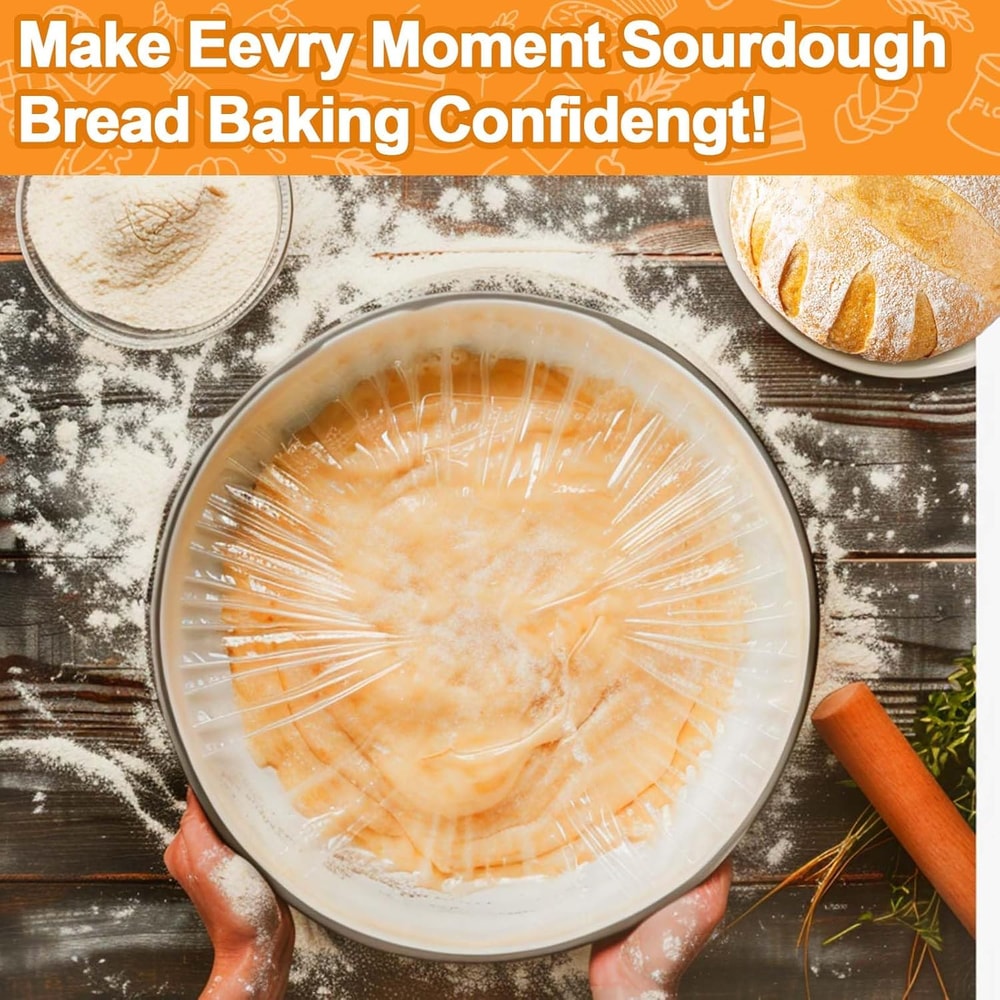 Reusable Elastic Bread Proofing Bowl Covers Stretchable Food Storage & Sourdough Dough Lid