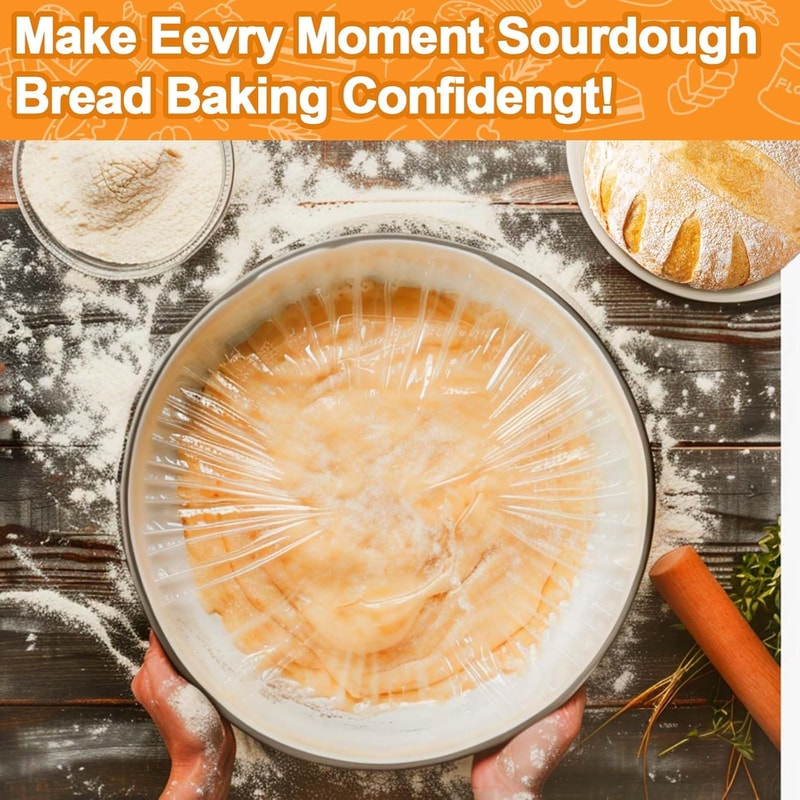 Reusable Elastic Bread Proofing Bowl Covers Stretchable Food Storage & Sourdough Dough Lid