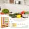 Bamboo Kitchen Wrap & Bag Organizer with Cutter Multi Slot Drawer & Wall Storage