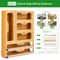 Bamboo Kitchen Wrap & Bag Organizer with Cutter Multi Slot Drawer & Wall Storage