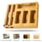 Bamboo Kitchen Wrap & Bag Organizer with Cutter Multi Slot Drawer & Wall Storage