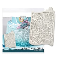 ocean wave bubbles & pearls cake silicone mold for fondant & sugarcraft