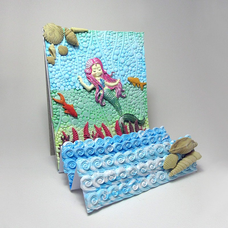 Ocean Wave Bubbles & Pearls Cake Silicone Mold for Fondant & Sugarcraft