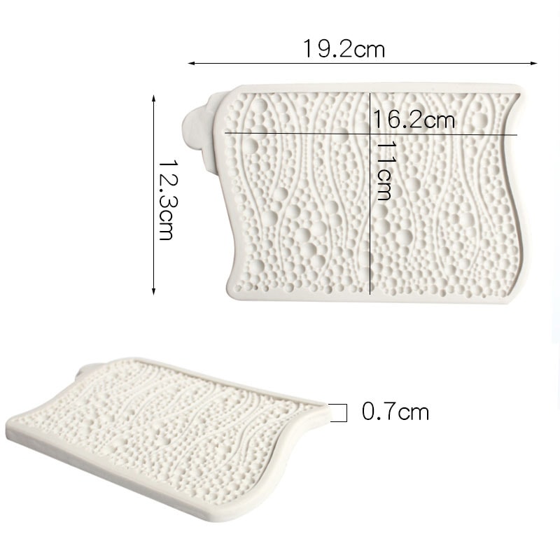 Ocean Wave Bubbles & Pearls Cake Silicone Mold for Fondant & Sugarcraft