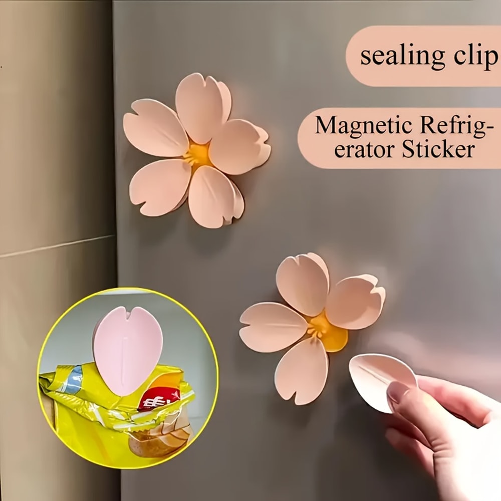 Sakura Magnetic Bag Kitchen Storage Clips Decorative Moisture Proof Food Sealing Clip 0