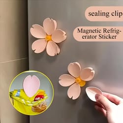 sakura magnetic bag & kitchen storage clips decorative moisture proof food sealing clip