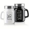 Classic Black & White Glass Salt and Pepper Shaker Set Vintage Tabletop Seasoning Duo