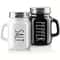 Classic Black & White Glass Salt and Pepper Shaker Set Vintage Tabletop Seasoning Duo