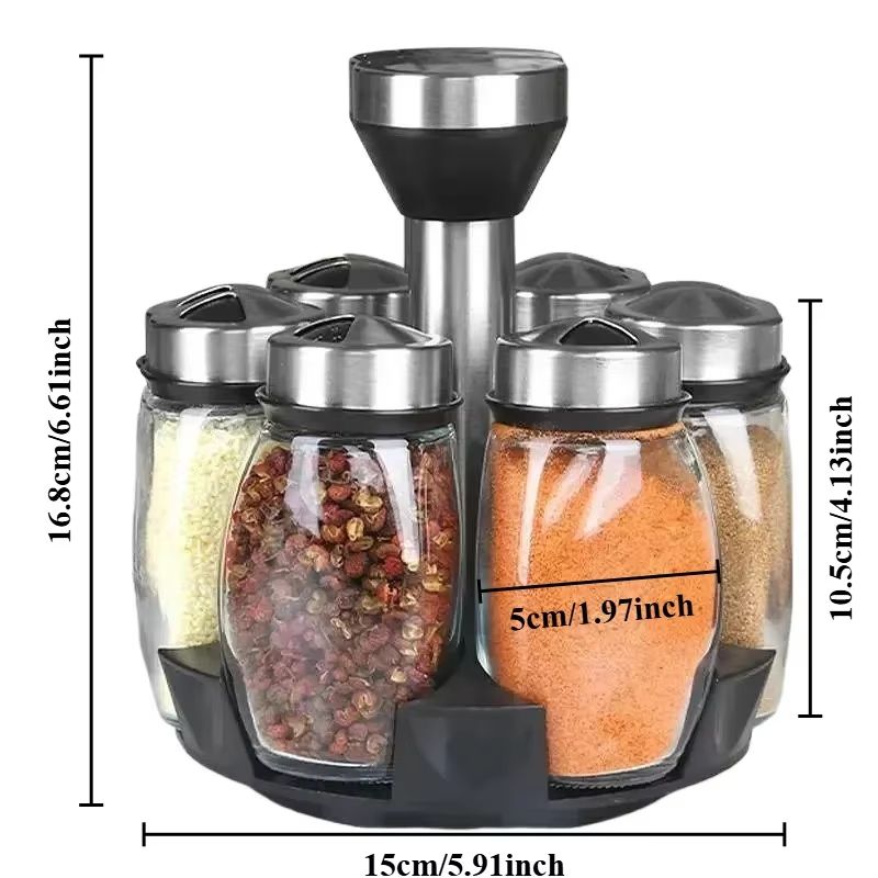Under Shelf Seasoning Bottle Storage Wall Mounted Spice Organizer Kitchen Rack 7
