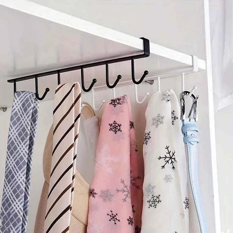 Wall Mounted Mug Holder Kitchen Cup Organizer Storage Hooks Space Saving Coffee Cup Rack 5