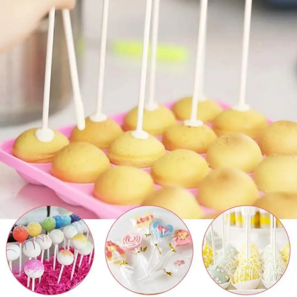 Reusable Acrylic Lollipop Sticks For Cake Pops Candy Chocolate Treats 1