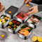 FreshLock Stainless Steel Food Storage Containers Set Leakproof Stackable Kitchen Organizers