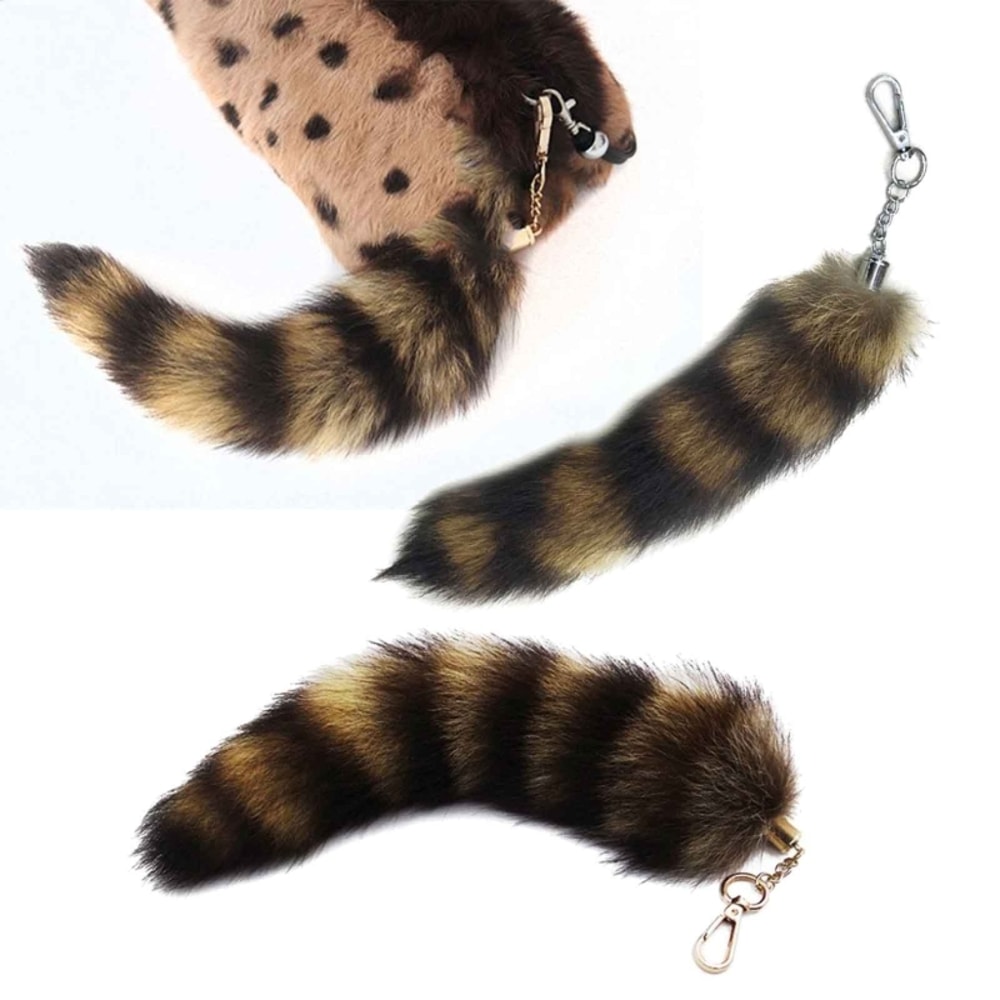 Fluffy Fox Tail Keychain Charm For Bags Backpacks Car Accessories 0